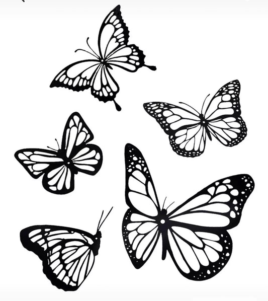 Butterflies set (5pc) home and garden decor