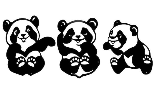 Pandas (set of 3)